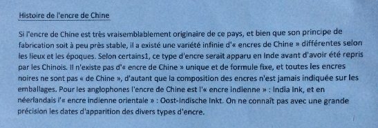 Histoire de l’encre de chine, Tom Lemoine, 6èmeA